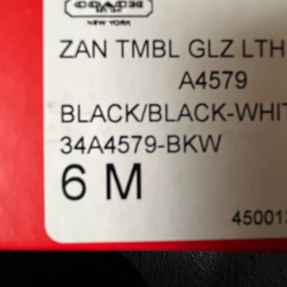 Coach Shoe black with snakeskin toe - Picture 4 of 5